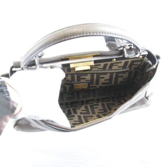 FENDI Brown Leather Peekaboo Bag - Picture 8 of 10